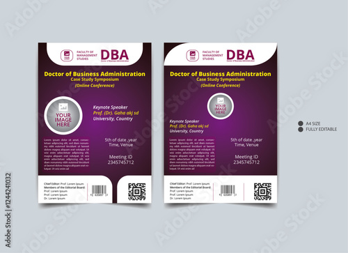 University conference flyer template