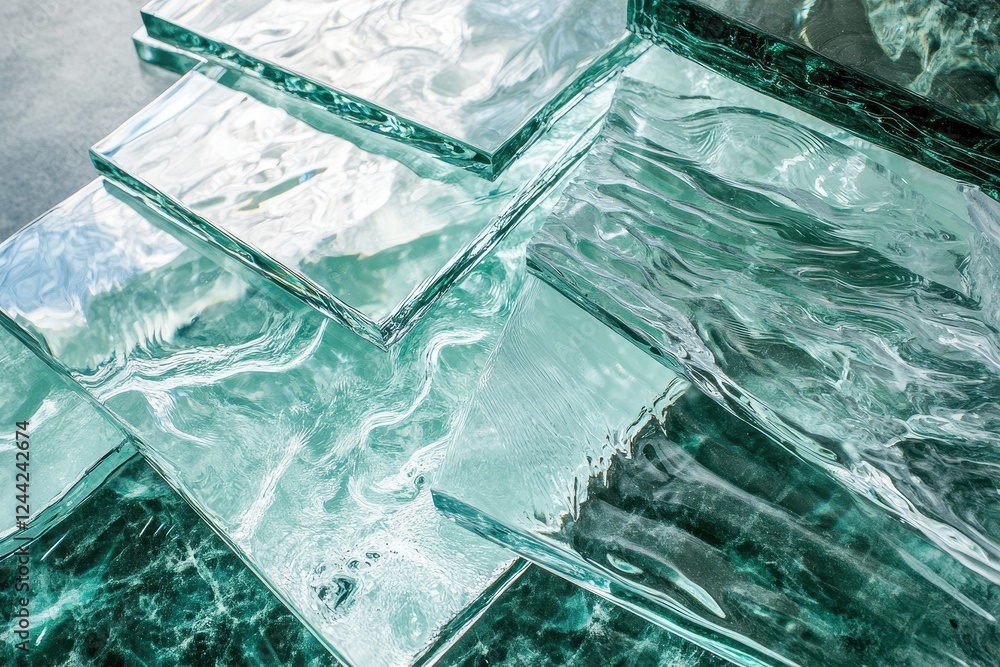 Obraz premium Architecture and construction glass material background .