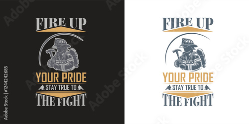Firefighter Pride, Firefighter T-shirt design bundle. SVG design. Celebrate the fearless fireman with this firefighter t-shirt design, ideal for fire department supporters.