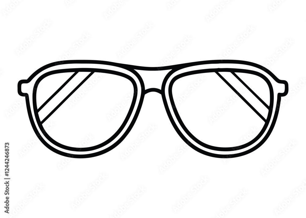 Fototapeta premium sunglass silhouette, Sunglass silhouette vector, sunglasses icon vector