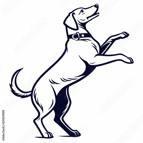 Creative animal icon Dog vector illustration
