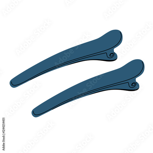 Hair clips. Creating hairstyles, hair accessories, hairdressing tools.