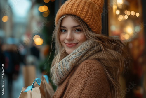Wallpaper Mural The girl at the shop window Torontodigital.ca