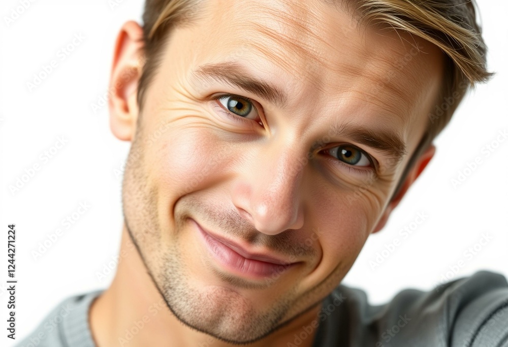 Fototapeta premium Male portrait with calm facial expression