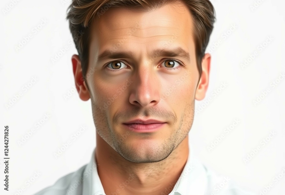 Obraz premium Male portrait on white background