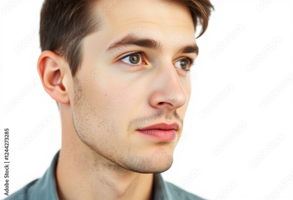 Male portrait on white background Male portrait on white background
