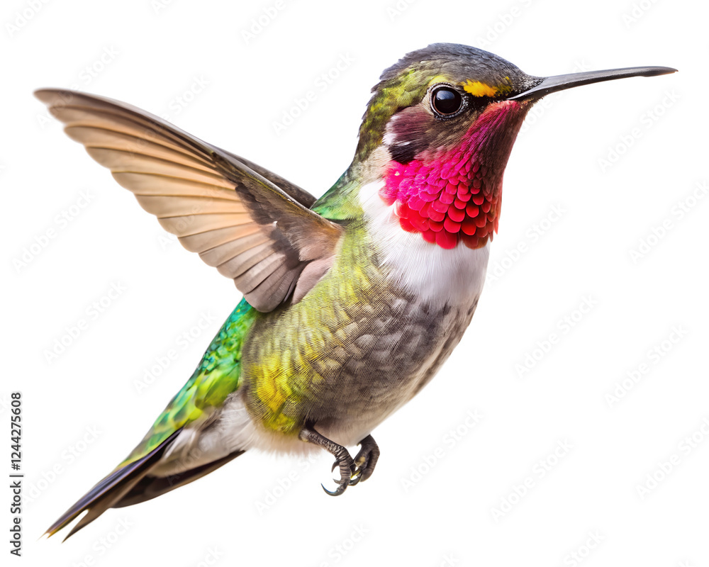 Fototapeta premium hummingbird on white background