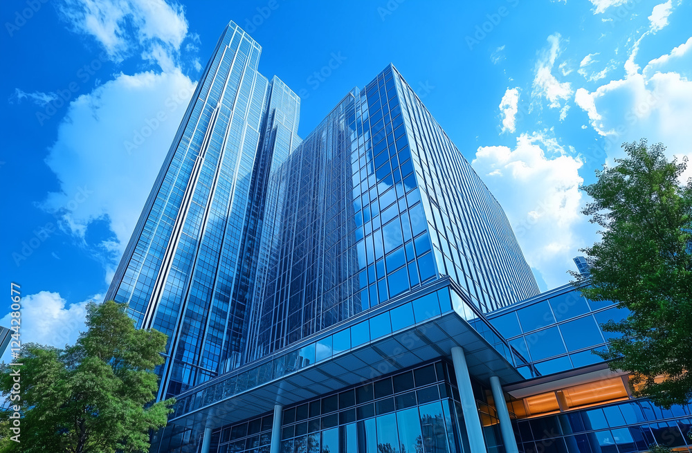 Obraz premium high rise buildings in office area