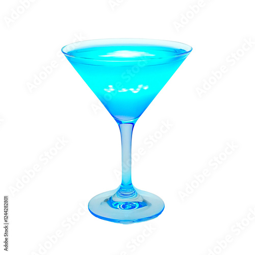 A refreshing blue martini, perfect for a stylish drink
