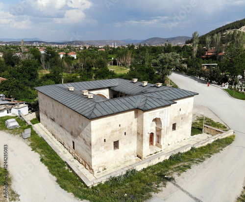 Korkuteli Town in Antalya, Turkey is an Ottoman town. There is a historical Mosque, Madrasa and Bath here. photo