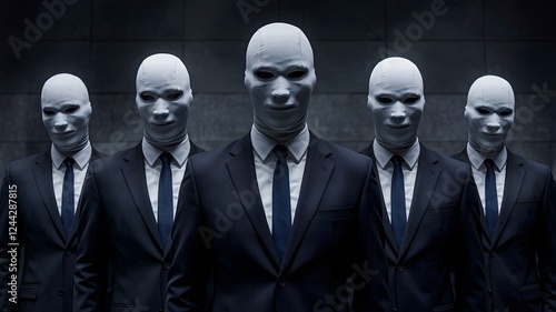 man and woman in a mask
