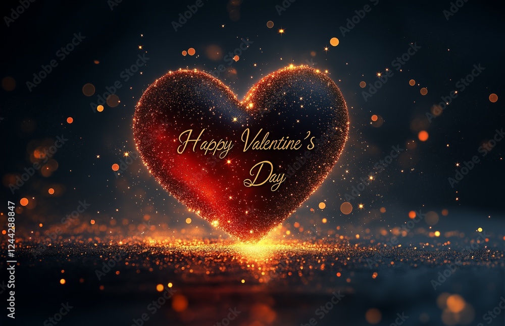 custom made wallpaper toronto digitalValentines Day card with hearts on blue background.