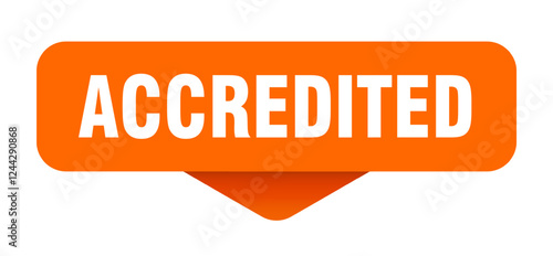 accredited sticker. accredited sign on transparent background