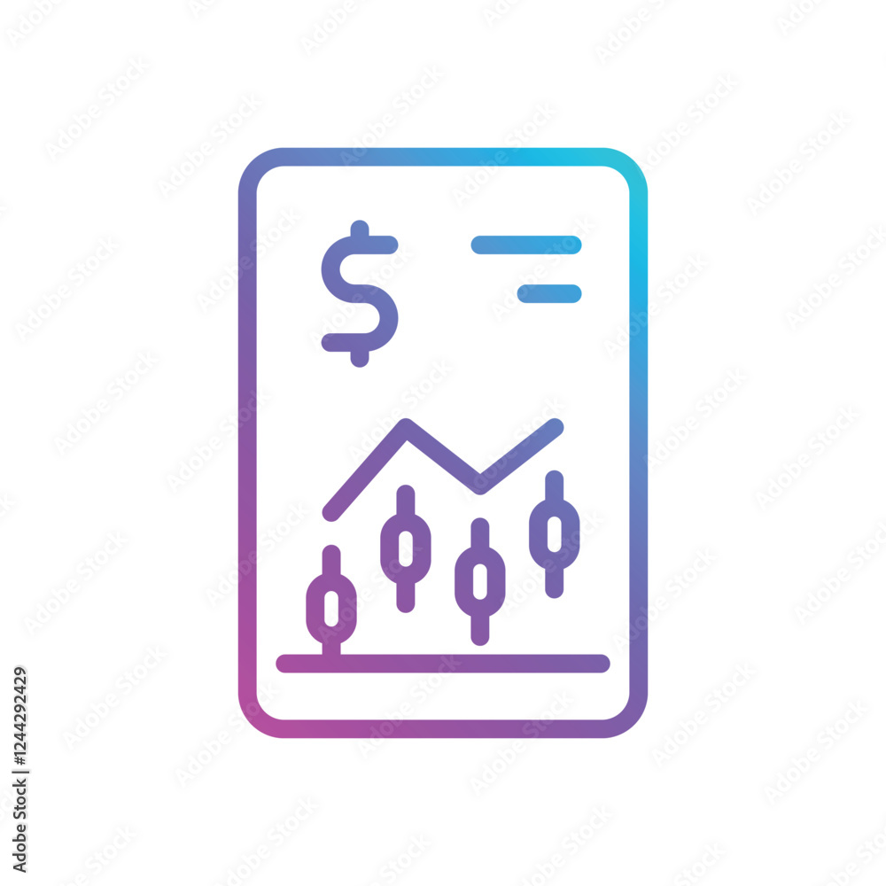 Fototapeta premium Business Report vector icon