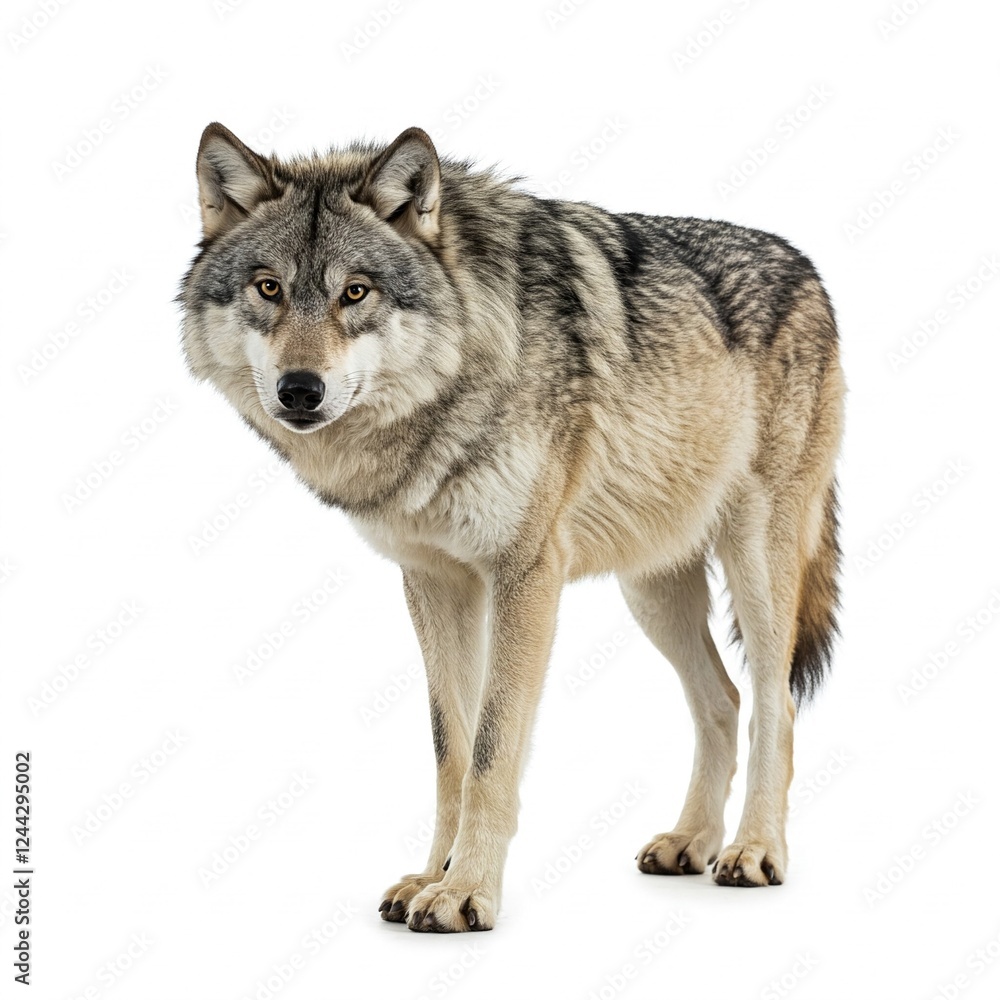 Fototapeta premium wolf isolated on white background