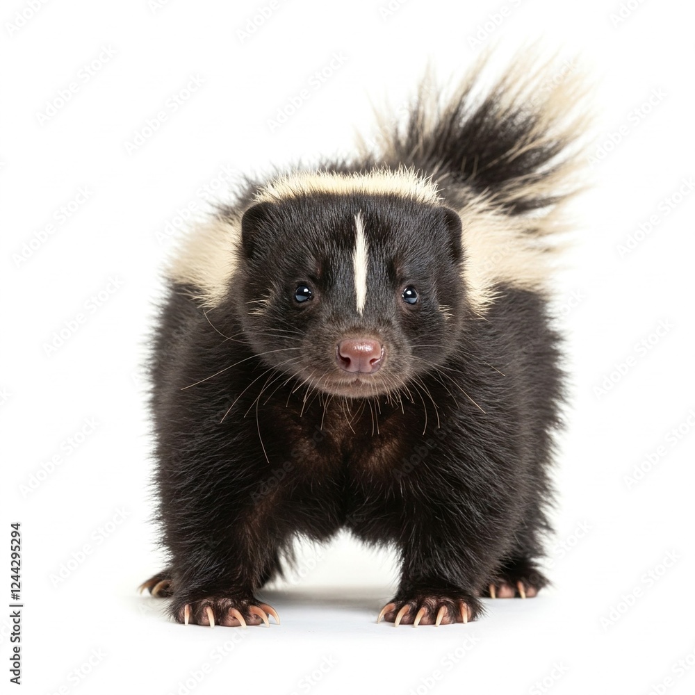 skunk isolated on white background