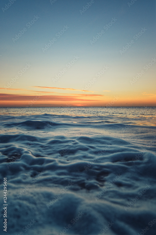 Fototapeta premium Dawn over the Solent at Southsea, UK