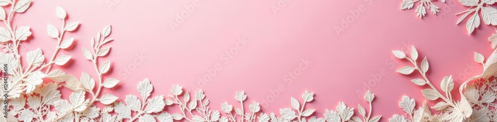 Intricate ivory lace on faded rose background, shabby chic background, rose background Intricate ivory lace on faded rose background, shabby chic background, rose background