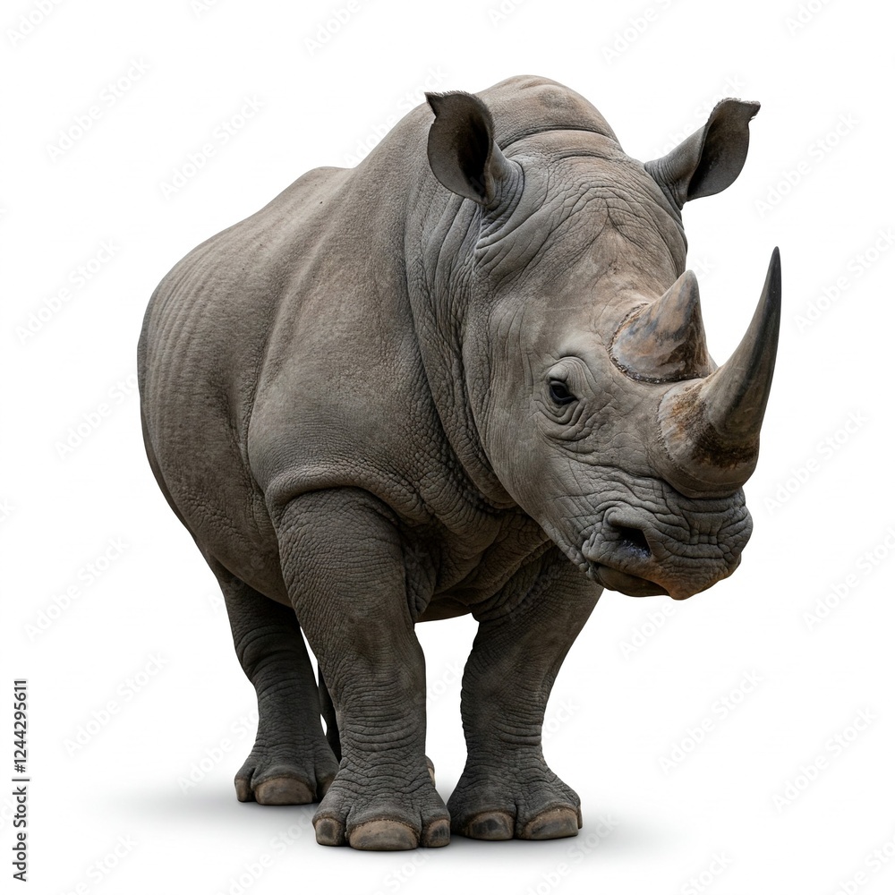 Obraz premium white rhino isolated 