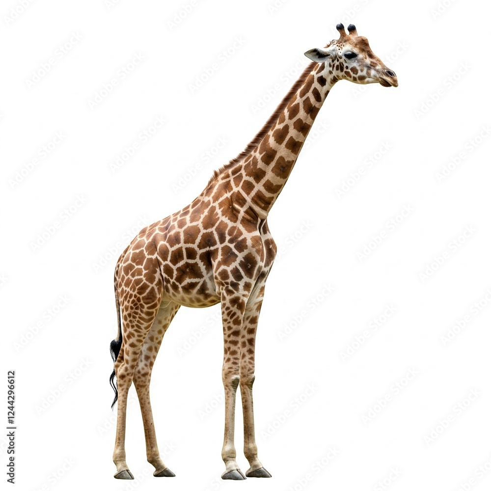 Fototapeta premium giraffe isolated on white