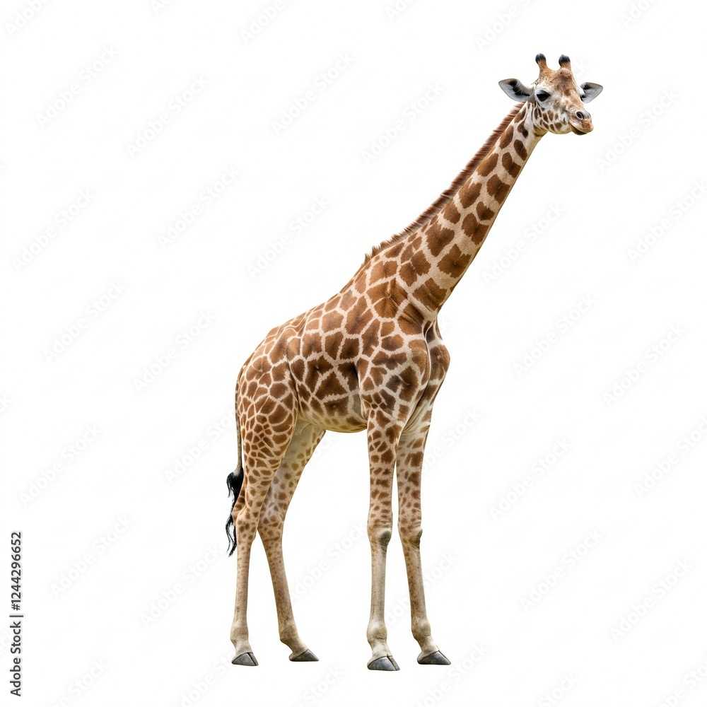 Naklejka premium giraffe isolated on white