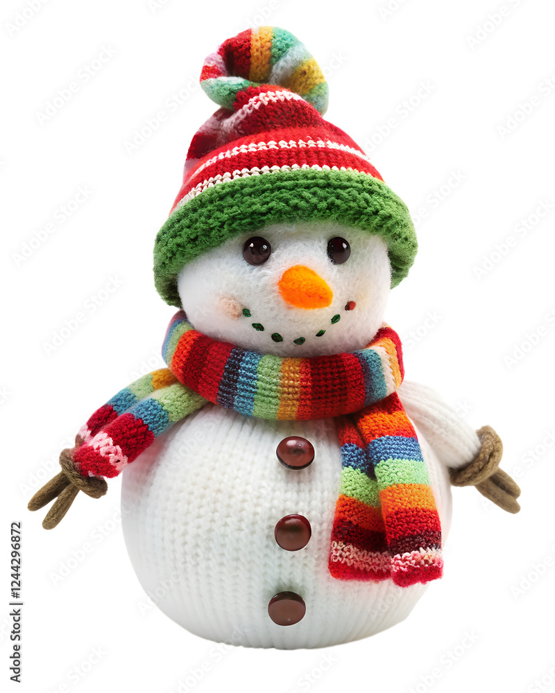 Fototapeta premium snowman on white background