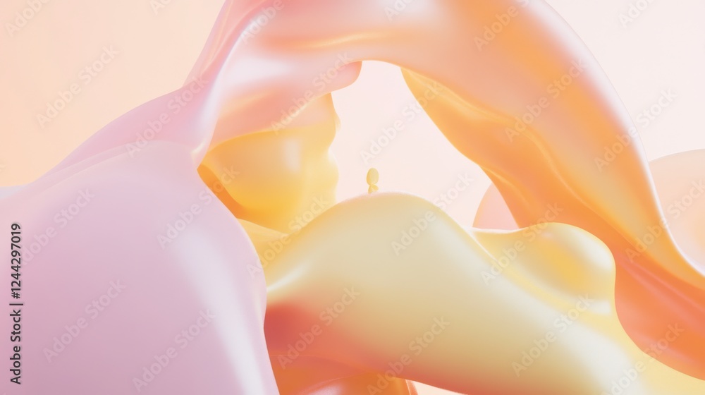Abstract Liquid Forms in Pastel Hues: A Stunning Visual Display Abstract Liquid Forms in Pastel Hues: A Stunning Visual Display
