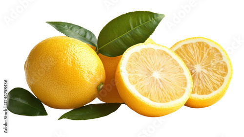 Wallpaper Mural Slicing fresh lemons kitchen counter food bright isolated on transparent background Torontodigital.ca