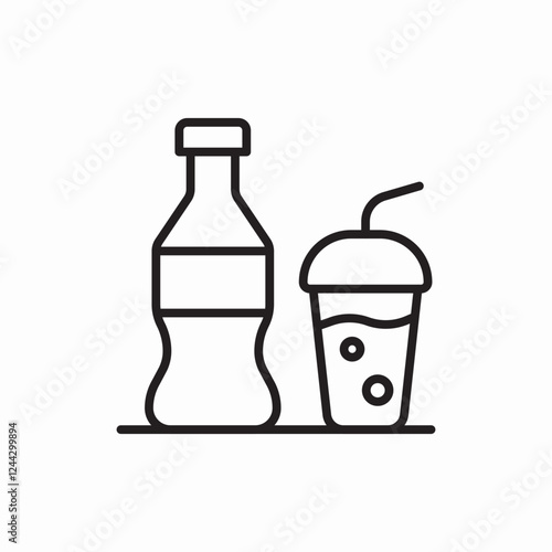 soft drink beverage icon vector sign