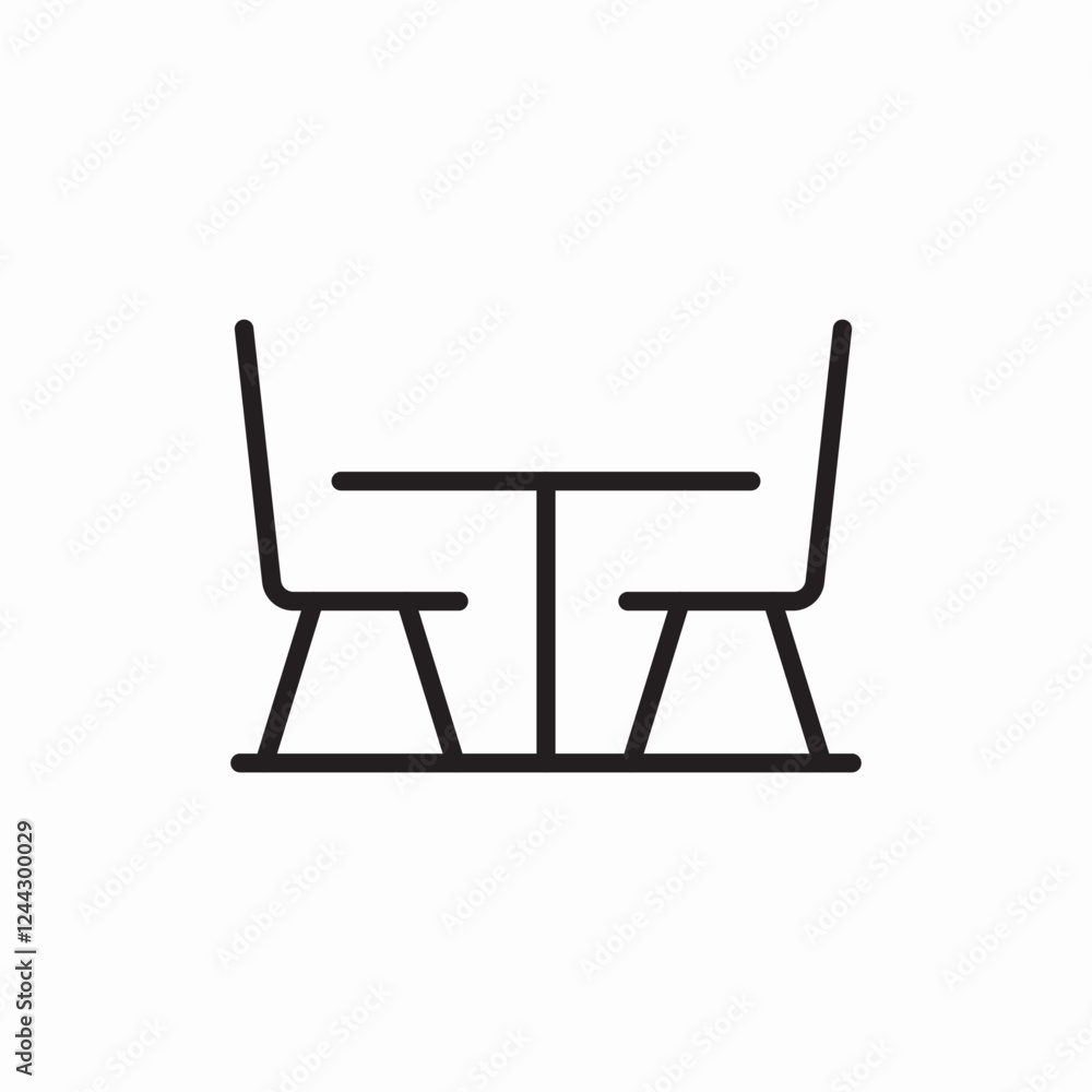 restaurant dining table icon vector sign restaurant dining table icon vector sign