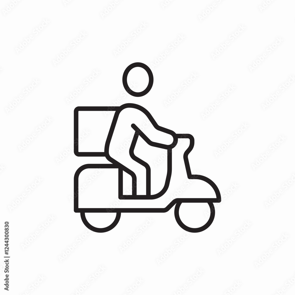 scooter fast delivery icon vector sign scooter fast delivery icon vector sign