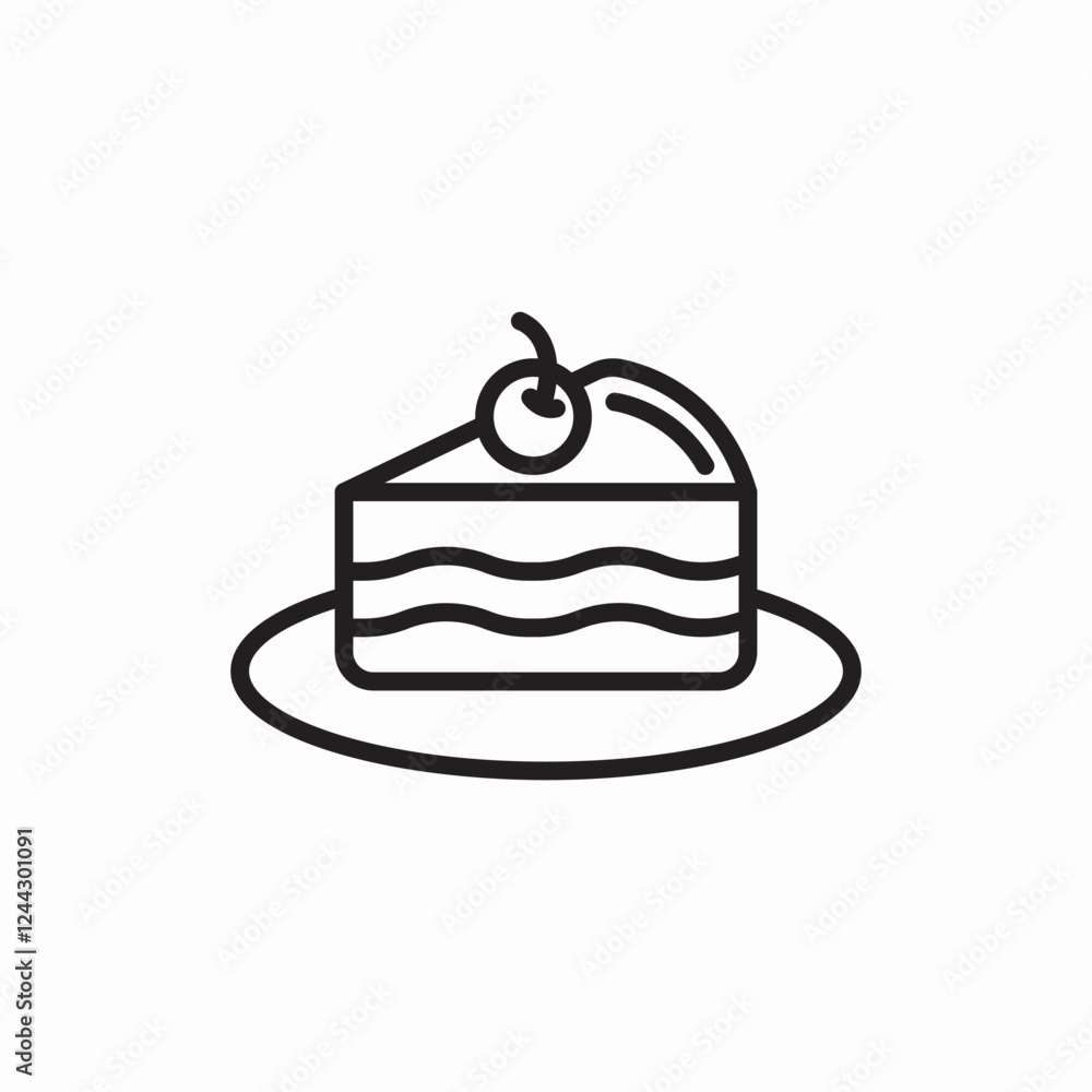 birthday cake slice icon vector sign birthday cake slice icon vector sign
