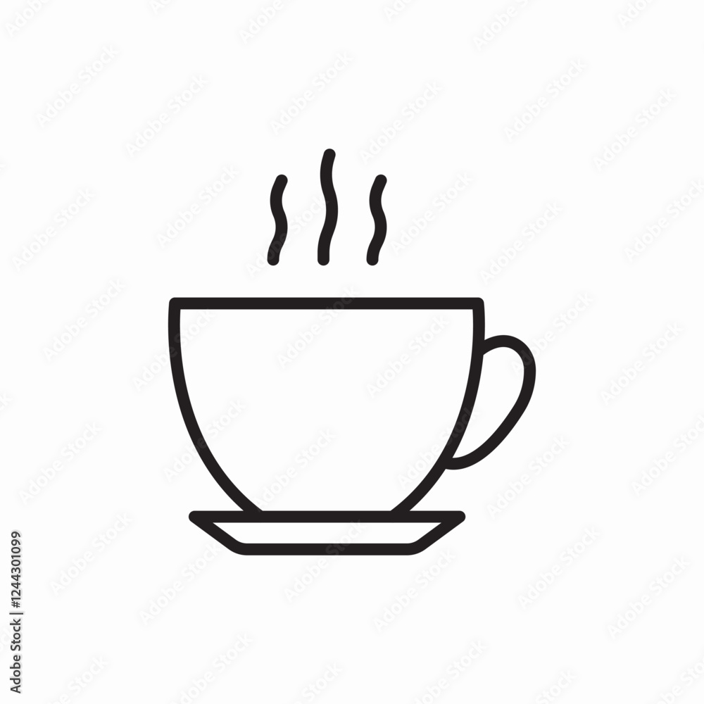 hot coffee cup icon vector sign hot coffee cup icon vector sign