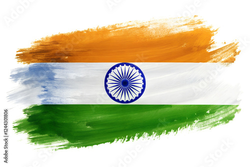 india flag on map background