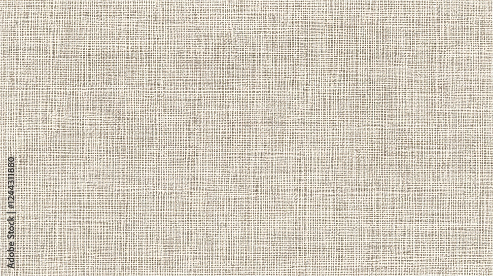 Fototapeta premium Close-up of textured linen fabric soft neutral color textile design