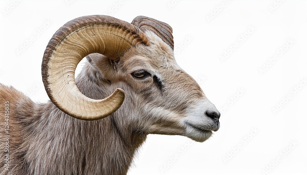 Majestic Dall Sheep Ram in Striking Full Curl Pose Amidst the Alaskan Tundras Frosty Landscape, Captured in Photorealistic Illustration. Majestic Dall Sheep Ram in Striking Full Curl Pose Amidst the Alaskan Tundras Frosty Landscape, Captured in Photorealistic Illustration.