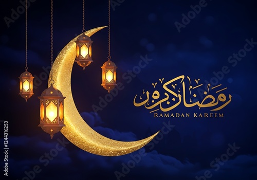 Ramadan Kareem Social Media Banner Elegant Ramadan Event Vector Art Illustration