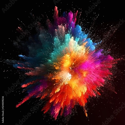 Colour Explosion - AI Generated photo