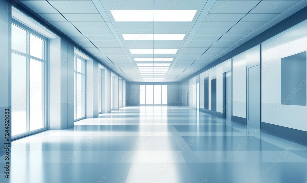 Business Background with Geometric Architectural Forms. Brightly Lit Corporate Environment. Business Background with Geometric Architectural Forms. Brightly Lit Corporate Environment.