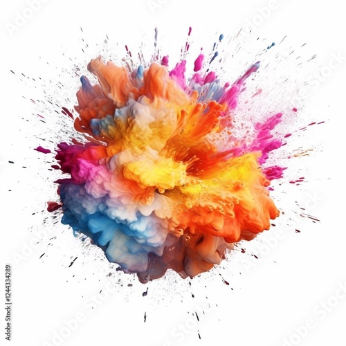 Obraz w ramie Colour Explosion - AI Generated
