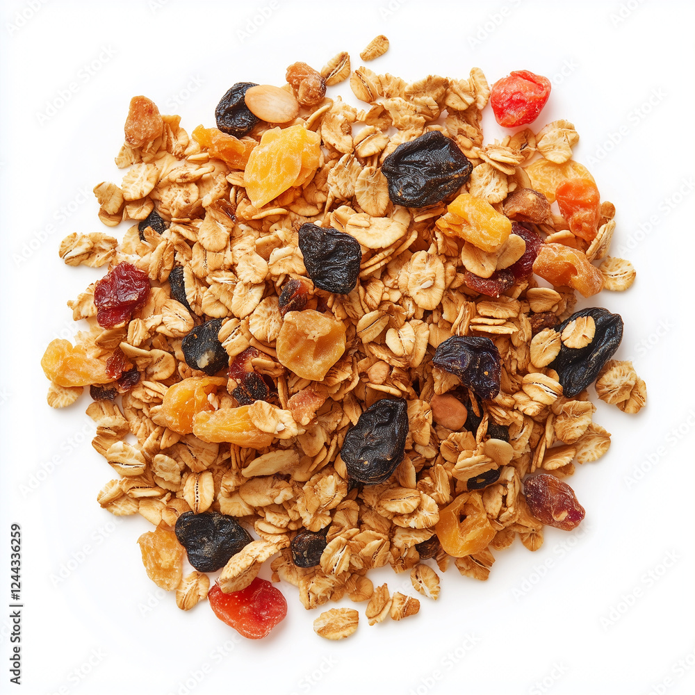 Granola isolated on white background Granola isolated on white background