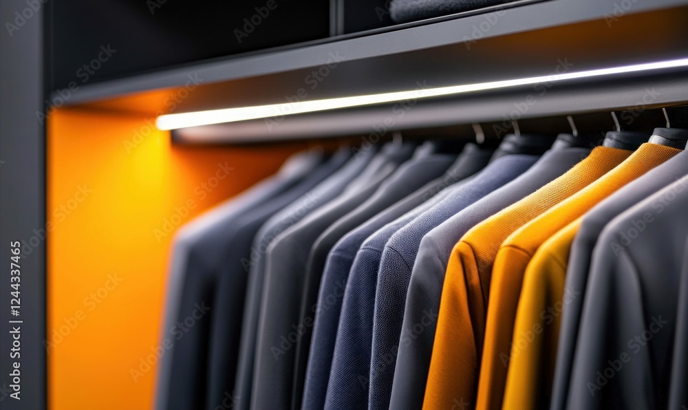 Obraz premium Innovative Closet System with Modern Design and Smart Features. Generative ai
