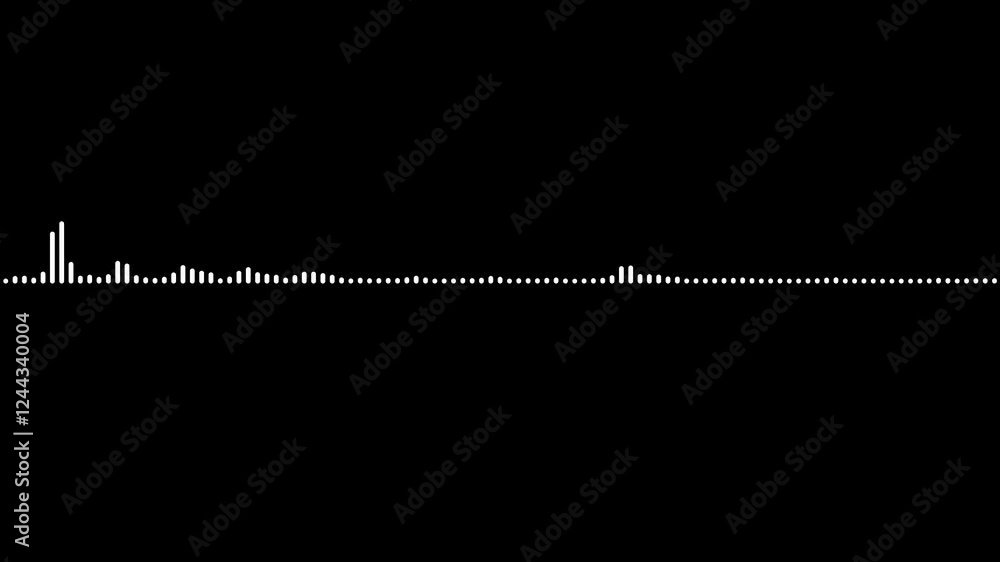 White audio waveform spectrum animation with, Abstract music waves oscillation. Futuristic sound wave visualization. wave form Audio White audio waveform spectrum animation with, Abstract music waves oscillation. Futuristic sound wave visualization. wave form Audio