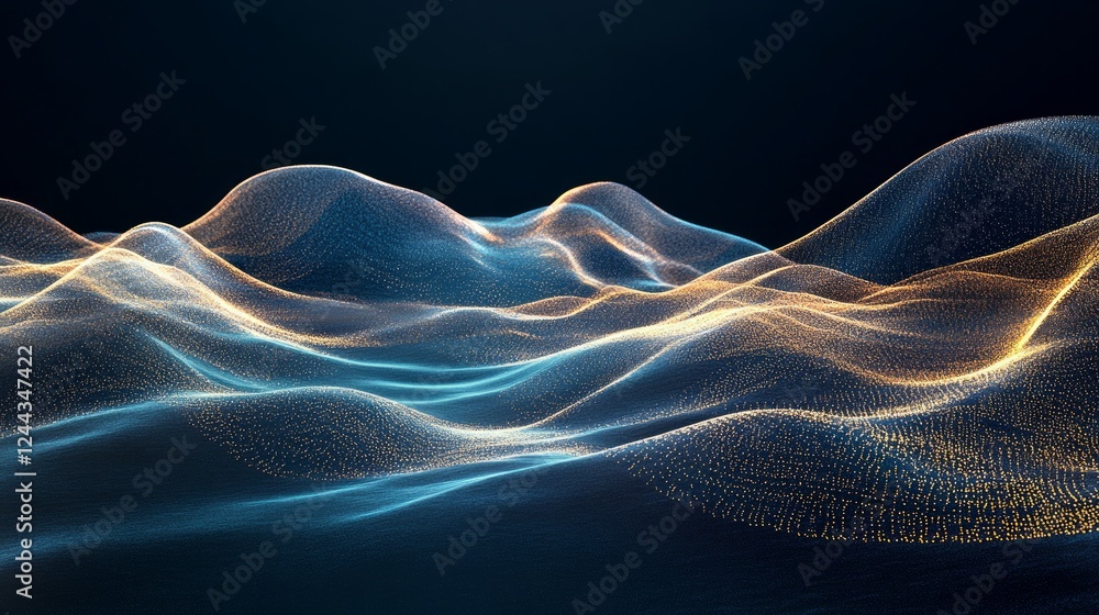 Fototapeta premium Vibrant Abstract Background with Flowing Waves and Dynamic Lights
