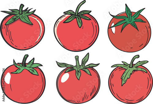 illustration of red tomatos