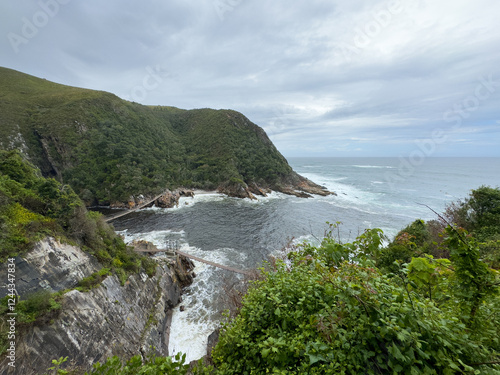 Tsitsikamma National Park, South Africa. Suspension Bridge over Storms River photo