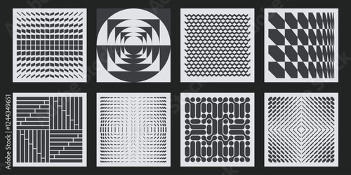 Minimal Abstract Posters Set. Cool geometric patterns.