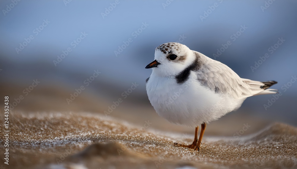 Petite Snowy Plover Exuding Big Personality A Federally Protected Bird Basking in Winter Wonderland,st January Petite Snowy Plover Exuding Big Personality A Federally Protected Bird Basking in Winter Wonderland,st January