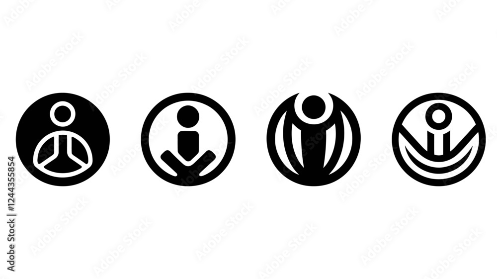 Meditation and Wellness Symbol Set - Mindfulness, Relaxation, Spiritual Balance, Yoga, Calmness, Holistic Health Icons Meditation and Wellness Symbol Set - Mindfulness, Relaxation, Spiritual Balance, Yoga, Calmness, Holistic Health Icons