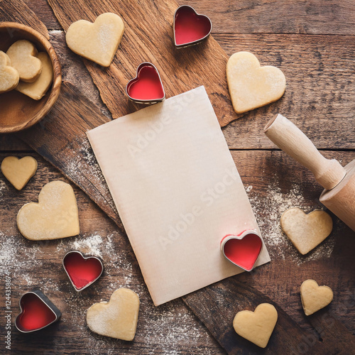 Create Delicious Homemade Heart Shaped Butter Cookies for Valent photo